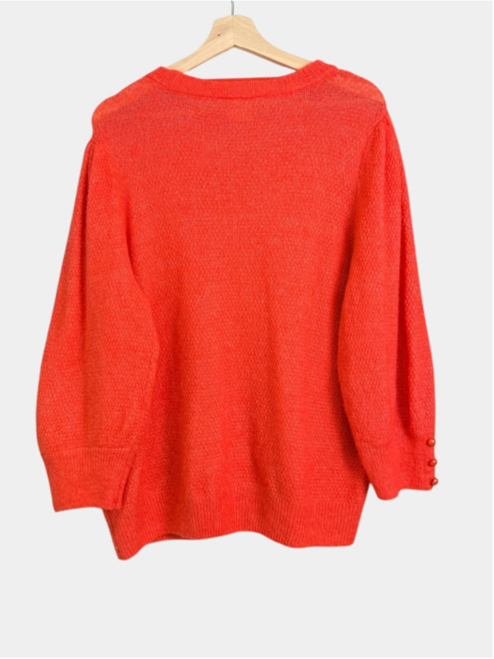 ICHI IKHAMARA Balloon Sleeves Loose Fit Knitted Sweater Lightweight, Sz L - Picture 2 of 12